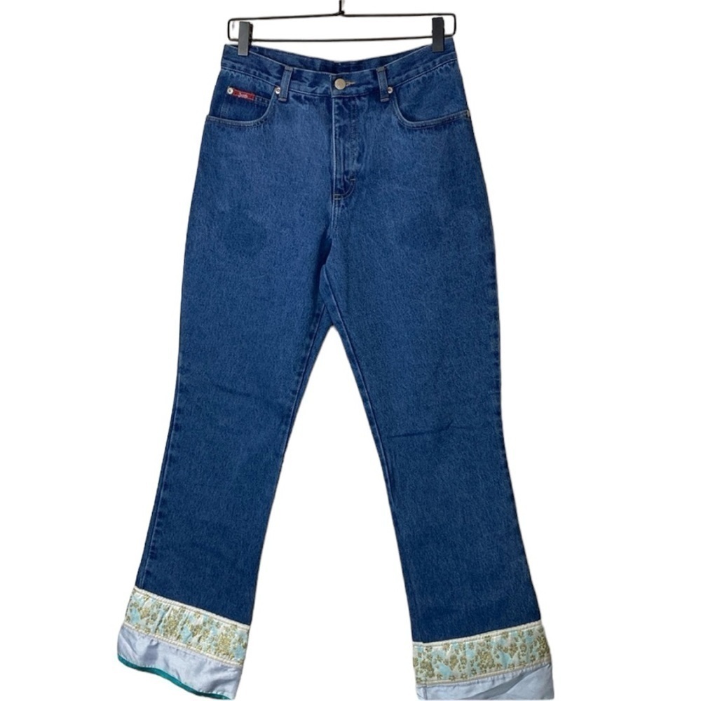 Vintage jeans with tapestry trim